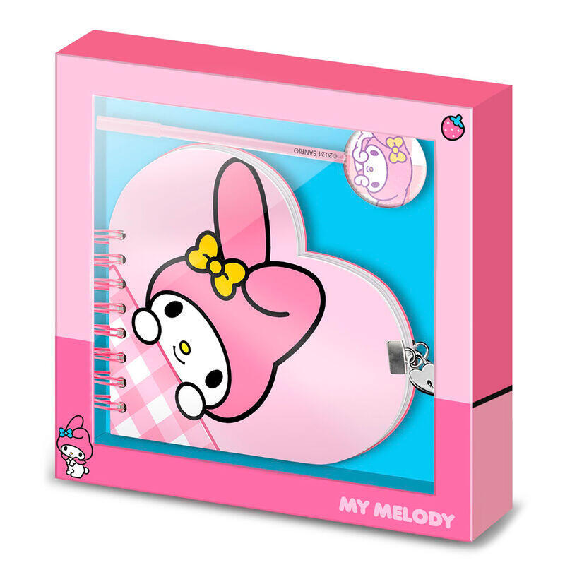 Set Diario + Pen My Melody Hello Kitty