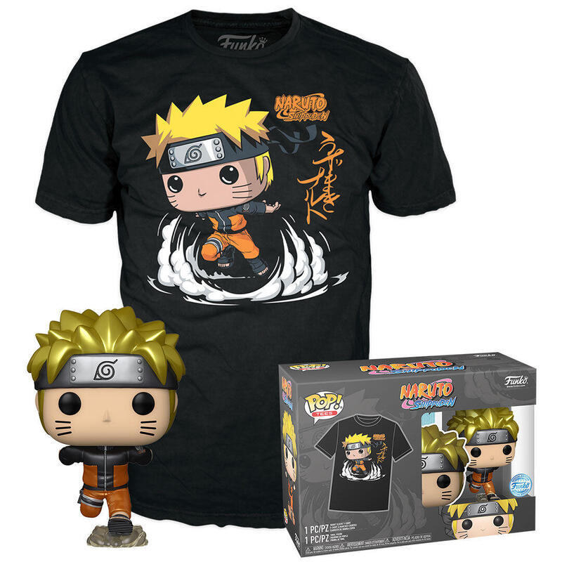 Set Figura Pop & Tee Naruto Shippuden Exclusive Tamaño XL