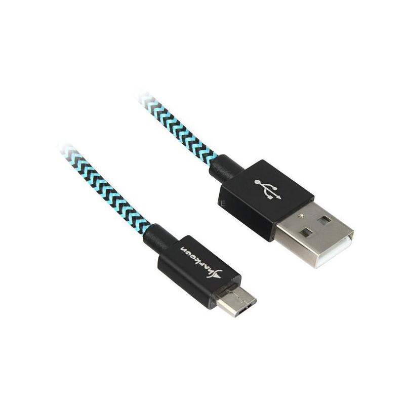 Sharkoon USB 2.0 Cable USB-A Plug Micro-usb Plug 4044951027088