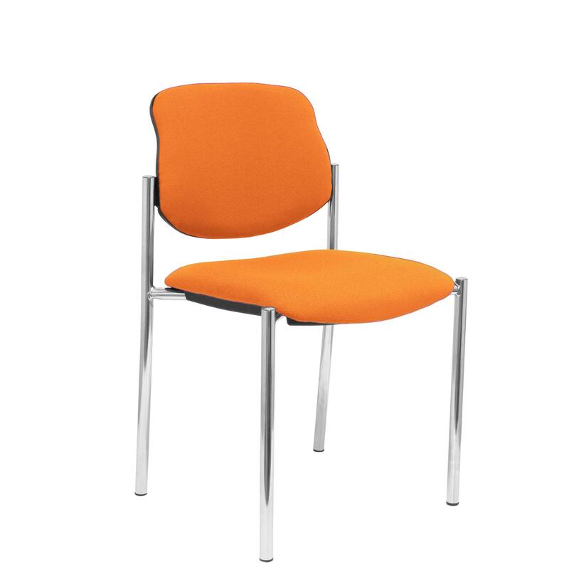 Chair Fixed Villalgordo Bali Orange Chasis Cromo