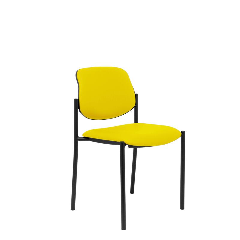 Chair Fixed Villalgordo Similpiel Yellow Chasis