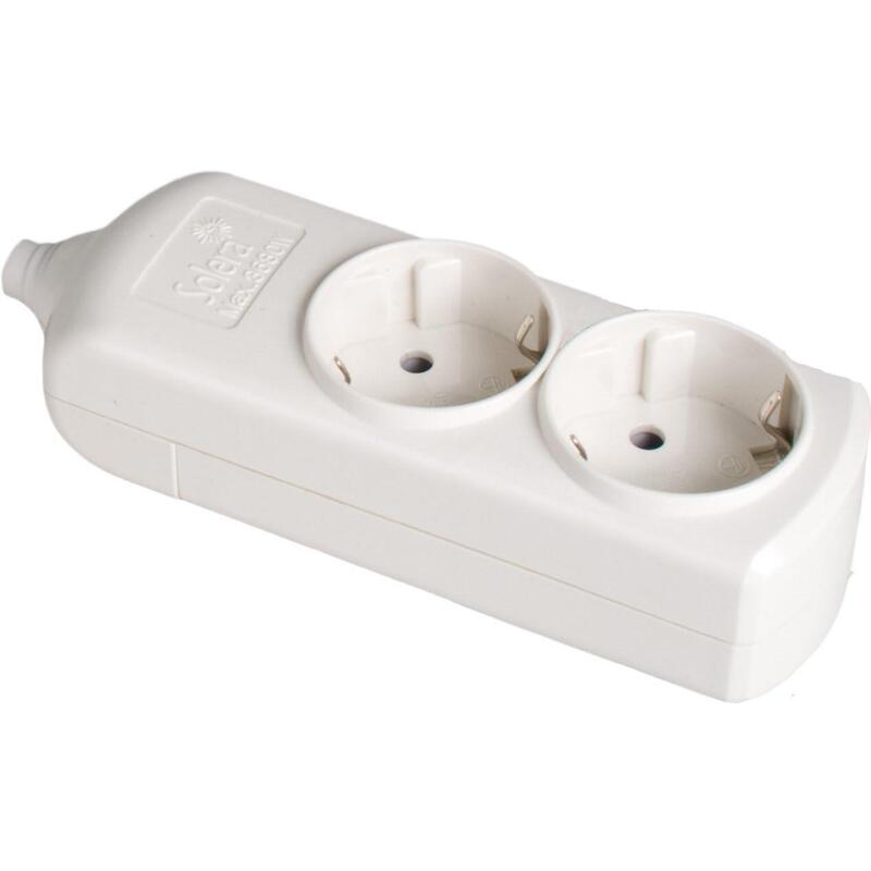 Solera 8002 - Power Strip/Base Múltiple Without Cable 2 Plugs White