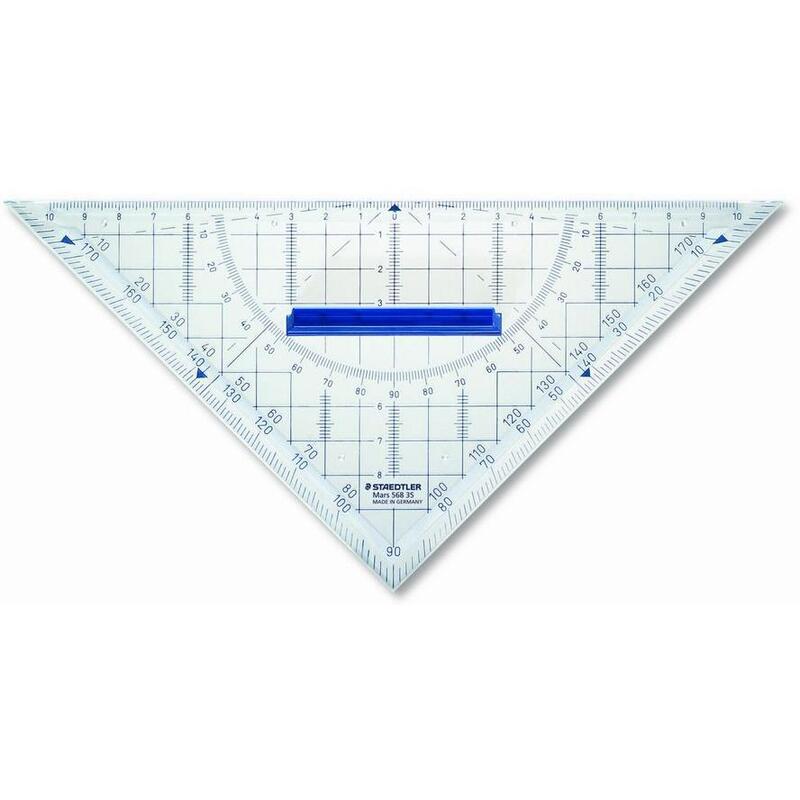 Staedtler Set Square 22CM Acrílico With Handle Trans