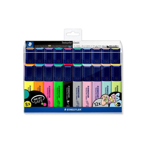 Staedtler Textsurfer Classic 364 Pack 20 Marcadores Fluorescentes - Punta Biselada 1 - 5MM Aprox - Secado Fast — image 1
