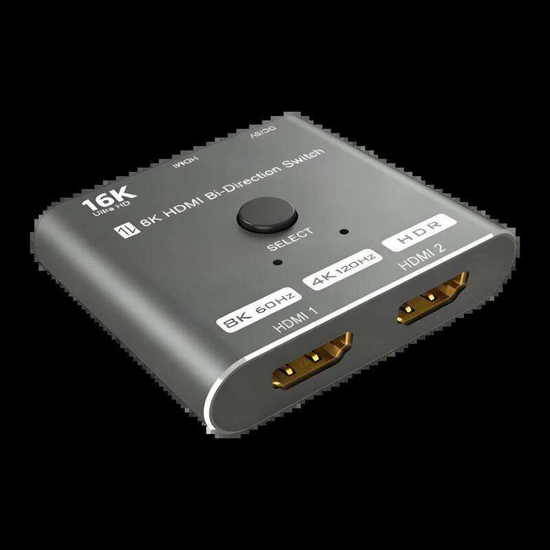 Switch HDMI Desconocida 2.1 Bidireccional 2 Ports Grey 48Gbps