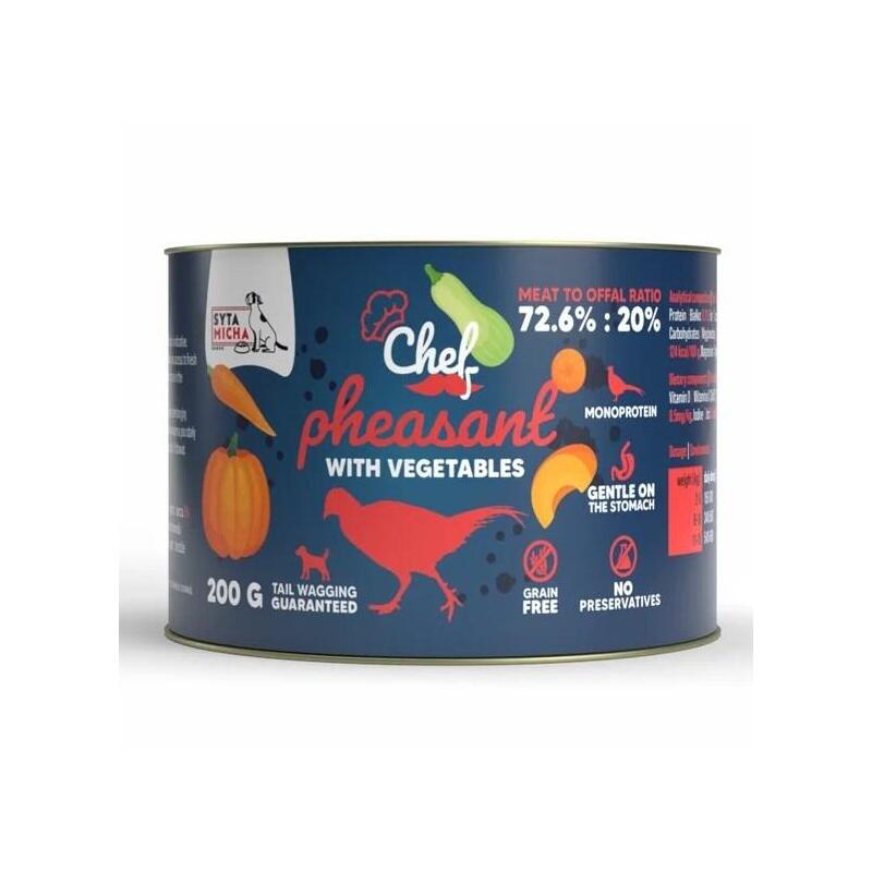 Syta Micha Chef Pheasant With Vegetables Mono - Comida Húmeda Perros - 200G