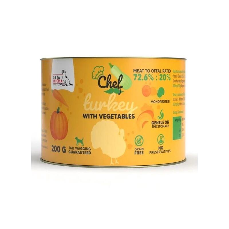 Syta Micha Chef Turkey With Vegetables Mono - Comida Húmeda Perros - 200G