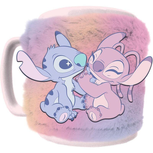 Mug Case Plush Toy Angel & Stitch Disney 440ML — image 1