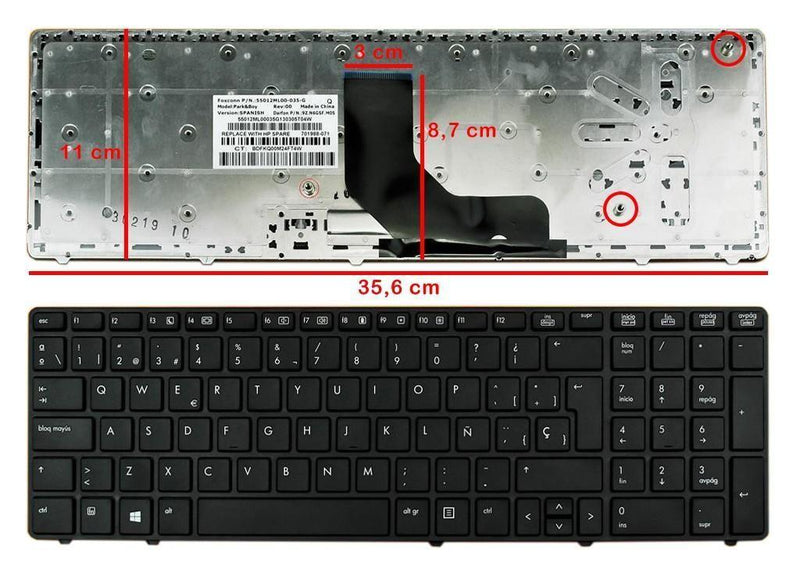Keyboard Laptop HP Probook 6560B Black Without Pointstick