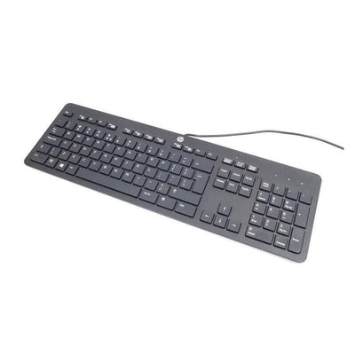 HP Keyboard Refurbished 125 Wired Keyboard TPA-L001K Spanish (QWERTY) Black With USB Cable 266C9AA 1 Year Warr — image 1