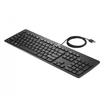HP Keyboard Refurbished USB Slim KB PH0U Spanish (QWERTY) Black With USB Cable 1 Year Warranty — image 1