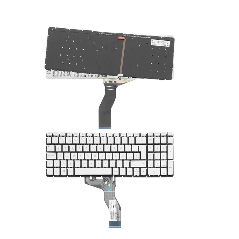 Keyboard Retroiluminado Laptop HP Pavilion 15-AB Silver