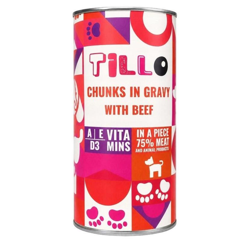 Tillo Trozos Salsa Z Wolowina Comida Húmeda Perros 1250G