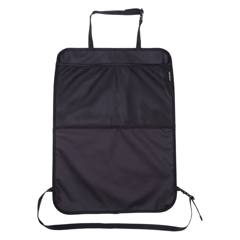 Car Seat Kick Mat with Storage Pockets – Black