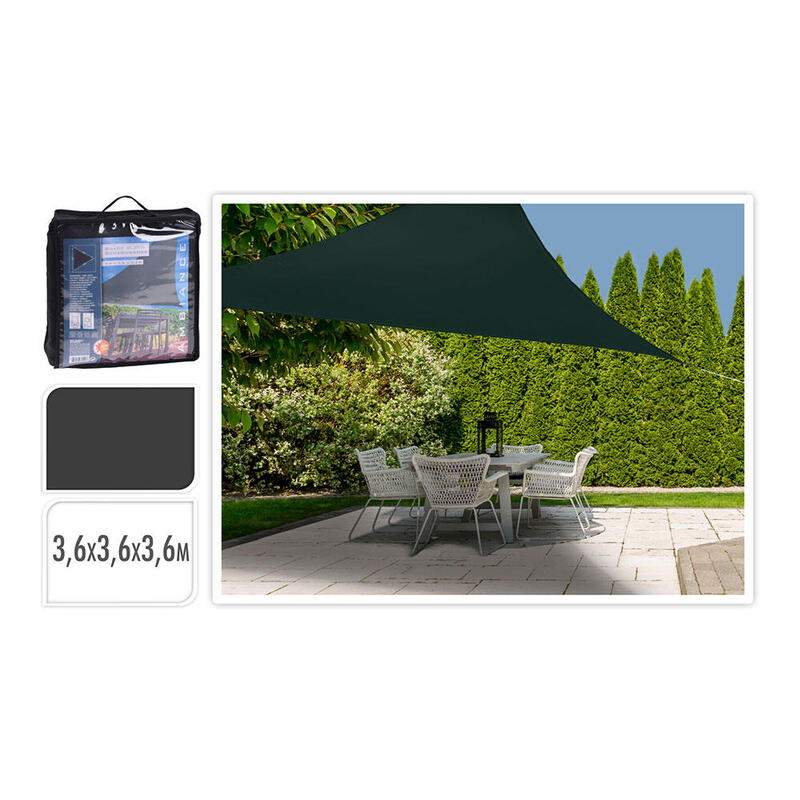 Awning Fabric Triangular Colour Grey Oscuro 360X360X360CM Ambiance