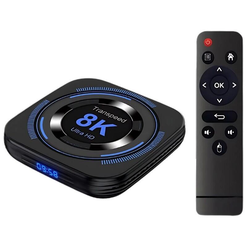 Transpeed 8K H618 4GB/64GB Wi-Fi Dual Android 12 Black - Android TV