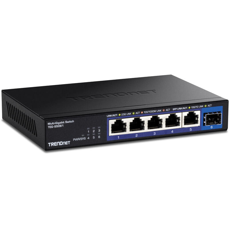 Trendnet TEG-S5061 Switch No Administrado 2.5G Ethernet (100/1000/2500) Black
