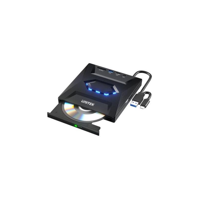 Unitek External Optical Drive 5IN1 With USB Hub